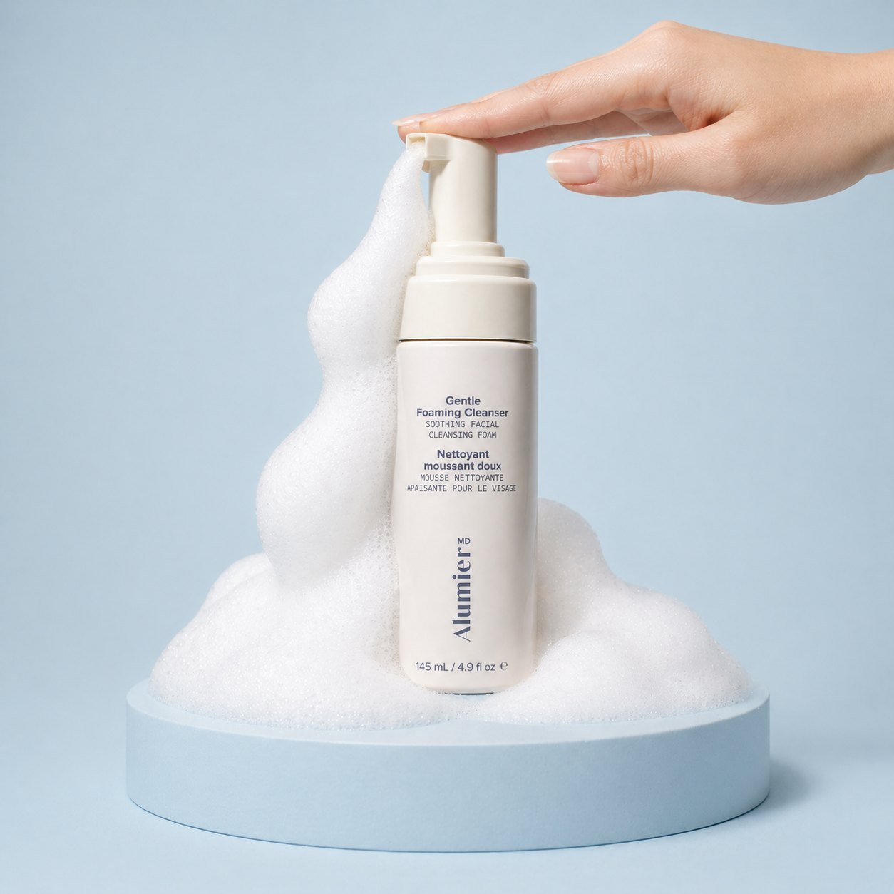 Alumier Gentle Foaming Cleanser pump